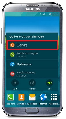 Comment éteindre son Samsung Galaxy Note 2 ?