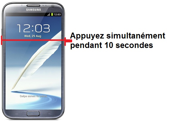 Forcer l’arrêt mon Samsung Galaxy Note 2 ?