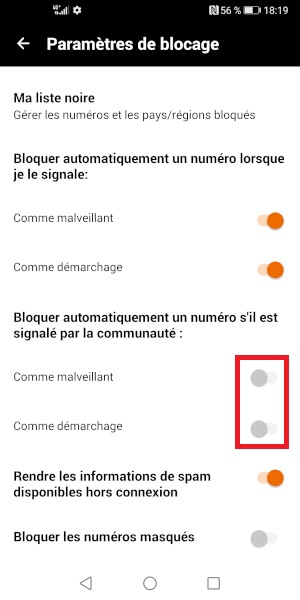 Activer l’anti-spams