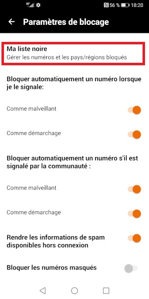 Bloquer un numéro
