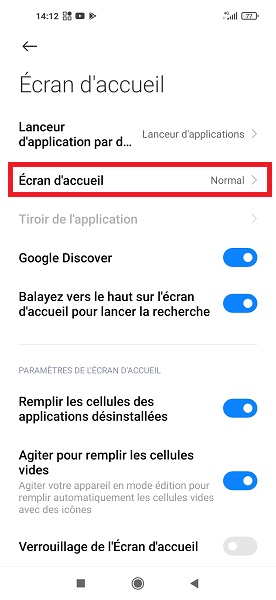 Ajouter le tiroir d’application