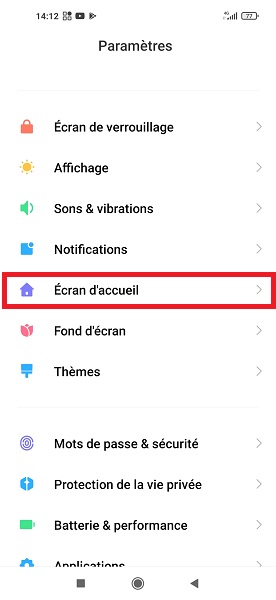 Ajouter le tiroir d’application