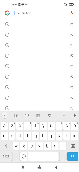 Désactiver le raccourci recherche Google.