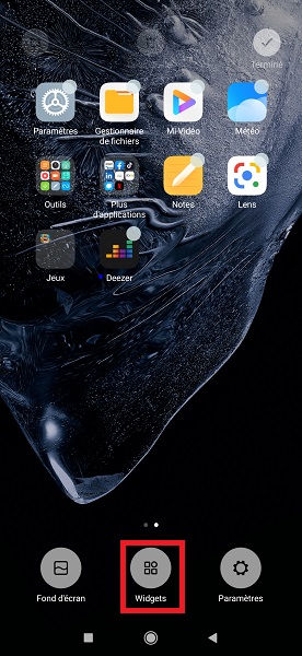 Ajouter et supprimer des Widgets sur Xiaomi.