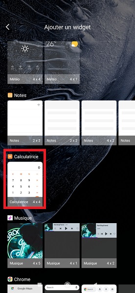 Ajouter et supprimer des Widgets sur Xiaomi.