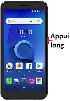 Comment éteindre le Alcatel 1 ?