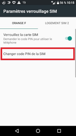 Changer votre code PIN de son Alcatel A3.