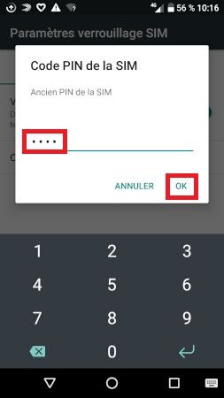 Changer votre code PIN de son Alcatel A3.