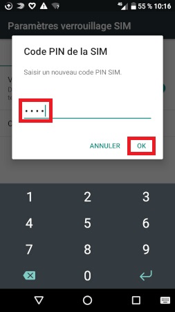 Changer votre code PIN de son Alcatel A3.