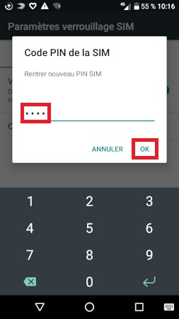 Changer votre code PIN de son Alcatel A3.