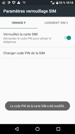 Changer votre code PIN de son Alcatel A3.