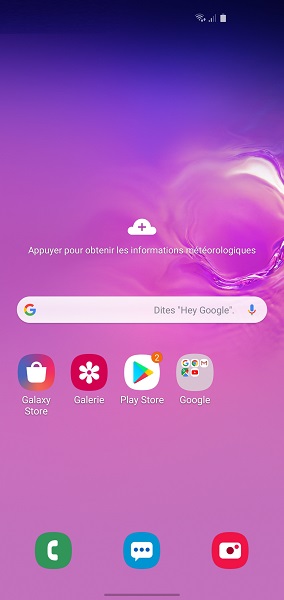Retourner à l’écran accueil.