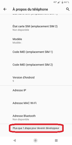Comment activer le mode développeur sur Android ?