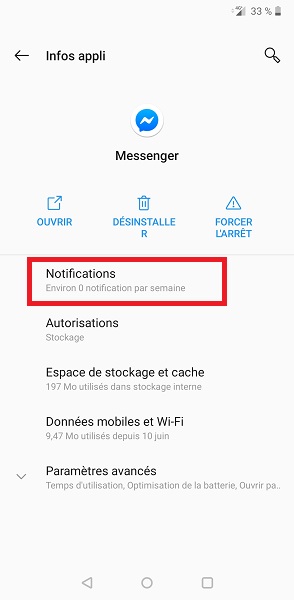 Modifier le son de notification pour l’application Messenger