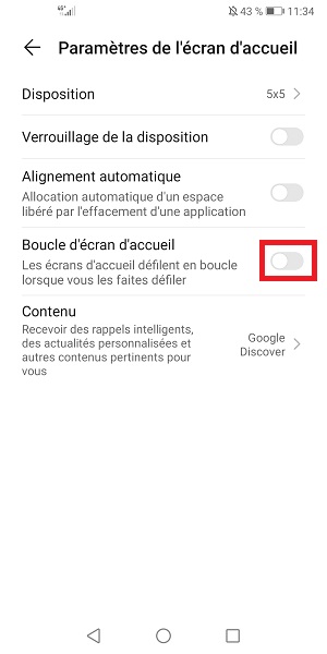Comment faire boucler son écran d’accueil ?