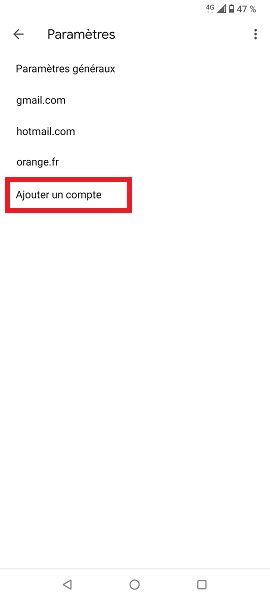 Comment ajouter un autre compte e-mail ?