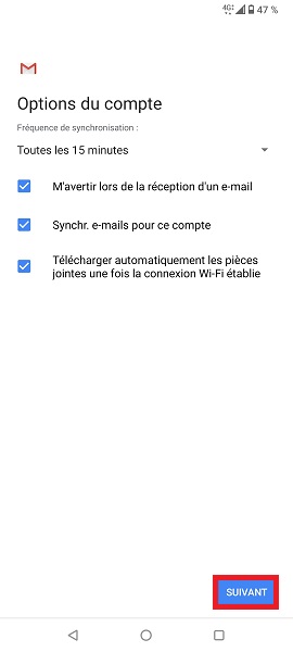 Configuration d’un compte e-mail 