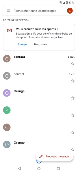Configuration d’un compte e-mail 