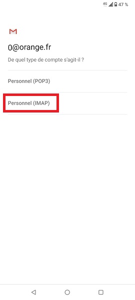 Configuration d’un compte e-mail manuellement