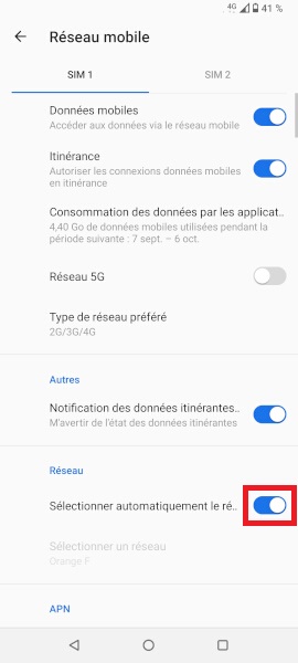 Effectuer une recherche manuelle des réseaux