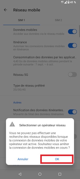 Effectuer une recherche manuelle des réseaux