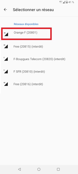 Effectuer une recherche manuelle des réseaux