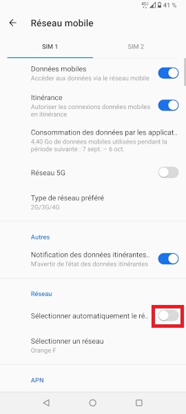 Effectuer une recherche manuelle des réseaux