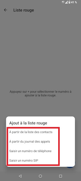 Bloquer un numéro d’un ou plusieurs correspondants