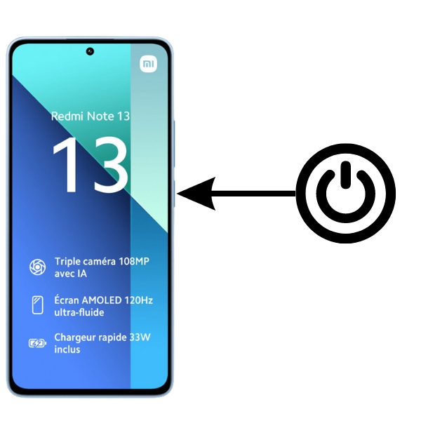 Comment allumer le Redmi Note 13 ?