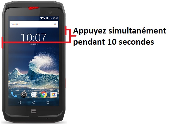 Forcer l’arrêt mon Crosscall Action X3 ?