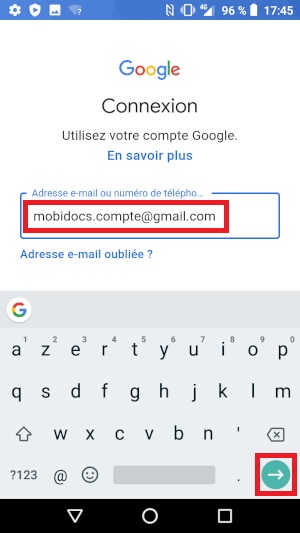 J’ai déjà une adresse @gmail.com