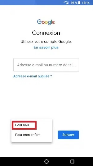 Je n’ai pas d’adresse @gmail.com