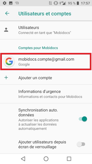 Supprimer un compte Google sur votre Crosscall