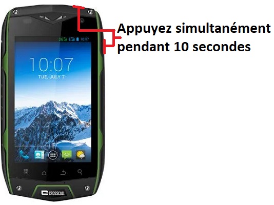 Forcer l’arrêt mon Crosscall Odyssey + ?