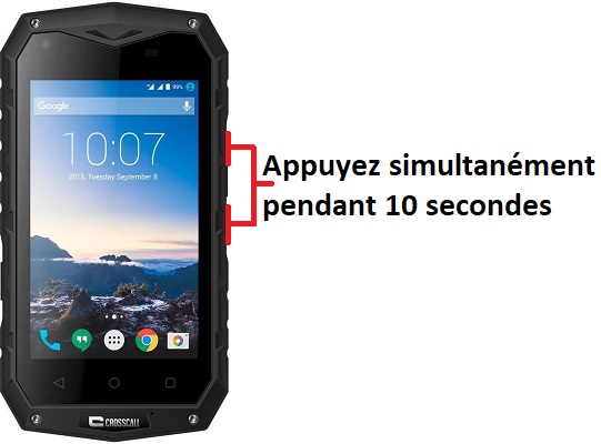 Forcer l’arrêt mon Crosscall Odyssey S1 ?