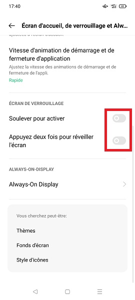 Autres fonctionnalités disponibles sur votre écran de verrouillage.