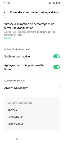Autres fonctionnalités disponibles sur votre écran de verrouillage.