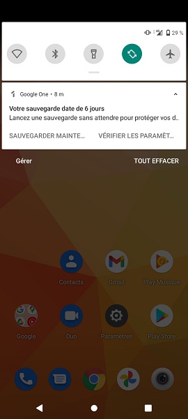 Supprimer l’alerte de la notification