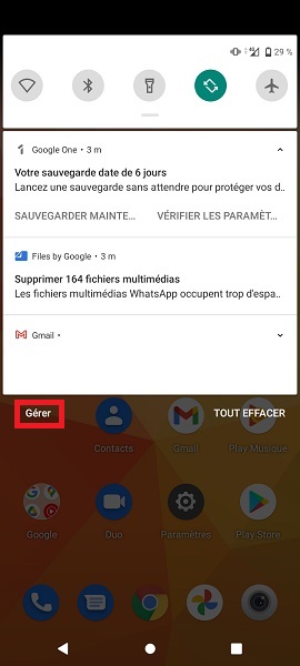 Désactiver les notifications d’application