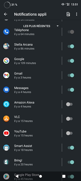 Désactiver les notifications indésirables