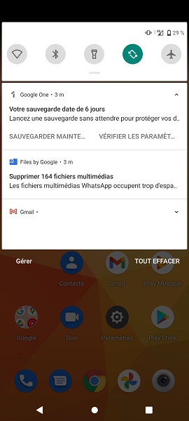 Comment désactiver ou mettre en mode silencieux les notifications reçues ?