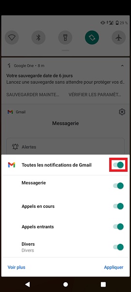 Supprimer l’alerte de la notification