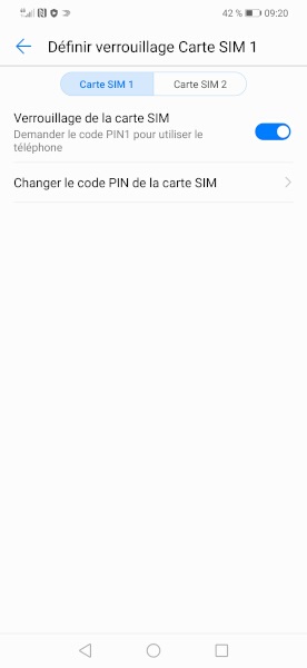 Changer votre code PIN de son Huawei Y7 2018.
