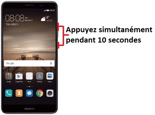 Forcer l’arrêt mon Huawei Mate 9 ?