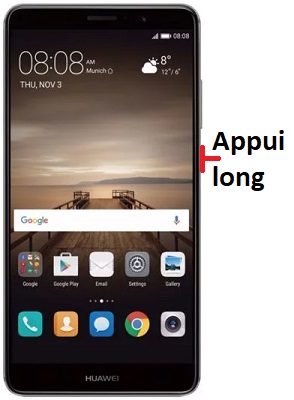 Comment éteindre son Huawei Mate 9 ?