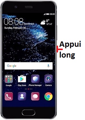 Comment éteindre le Huawei P10 ?