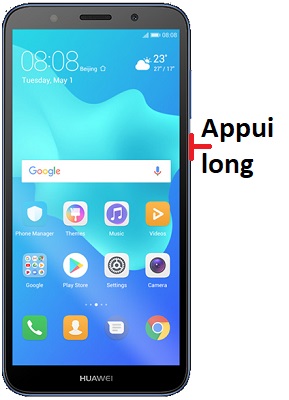 Comment éteindre son Huawei Y5 2018 ?