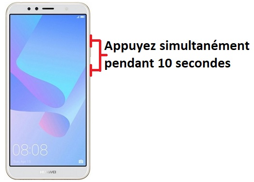 Forcer l'arrêt si le Huawei Y6 2018 est bloqué