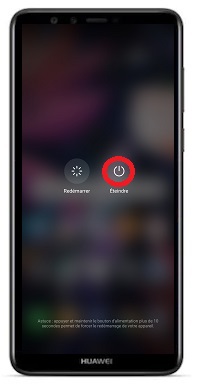 Comment éteindre le Huawei Y9 2018 ?