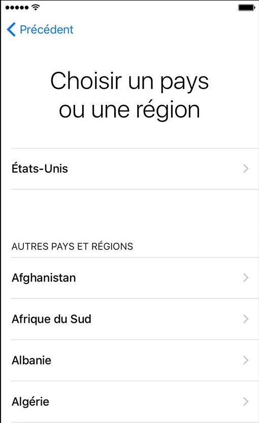 Choisir la langue et la région